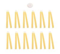 FRCOLOR 24 Pièces Bougie de Cire Abeille Naturelle Mini Forme Durée de Combustion de Plusieurs pour Yoga Relaxation et Rituels Spirituels