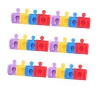 FRCOLOR 24 Pièces Connecteurs de Rails de Train Plastique pour Blocs de Construction Accessoires Compatibles avec Circuits de Jouets Colorées Robustes pour Garçon Fille Ponts et Tunnels