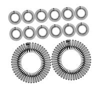 FRCOLOR 24 Pièces Peigne De Perruque De Mode Bandeau Peigne Extensible Flexible à Cheveux Mignons Étiver De Cercle Noir Plastique