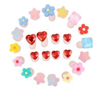 FRCOLOR 24pièces Séparateurs De Orteils Silicone Écarteurs De Pédicure Étoile Cœur Et Fleur Outils Pratiques De Nail Art