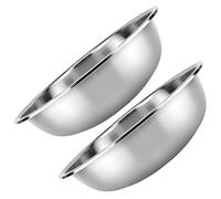 FRCOLOR 2pcs Bols Mélangeurs en Acier Inoxydable Cuisine, Bassines Inox Stables et Fiables, Design Simple, pour Fruits et Légumes la Maison Restaurant