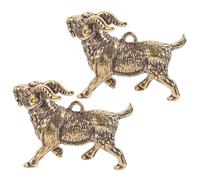 FRCOLOR 2pcs Pendentifs Chèvres en Laiton pour Porte-clés Diy, Charme Décoratif Compact, Haute Dureté et Léger, pour Accessoires Bijoux Personnalisables