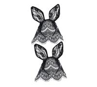 FRCOLOR 2pièces Bandeau Oreilles Animaux Dentelle Cerceaux à Cheveux Voile Accessoire De Coiffure De Fête Pour Bals Masqués Et Soirées à Thème