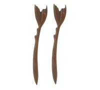 FRCOLOR 2pièces Bâtons Chinois Pour Cheveux Queue De Poisson Style Bois De Santal Vert Lot De Baguettes à Cheveux Pour Femmes Accessoires Hanfu Vintage