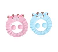 FRCOLOR 2pièces Bonnets de Bain Imperméables et Ajustables pour Garçon Fille Lot de Bonnets de Douche pour Garçons et Filles