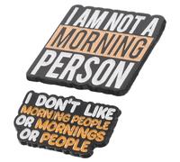 FRCOLOR 2pièces Broches Humoristiques Alliage De Zinc Je Ne Suis Du Matin Badges Décoratives Amusantes Pour Vêtements Et Fêtes Broches Pour Adultes Et Collection