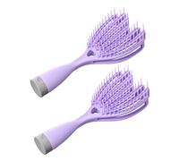 FRCOLOR 2pièces Brosse à Cheveux Brosse Ventilée Démêlante Et Stylistique Pour Cheveux Bouclés Épais Ondulés Ou Fins Et Pratique Avec Miroir Intégré Portable Et Compact