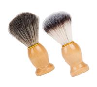 FRCOLOR 2pièces Brosse De Barbier Nylon Blaireau pour Rasage De Barbe Cadeau Homme Multi-usages Plumeau De Cou Salon