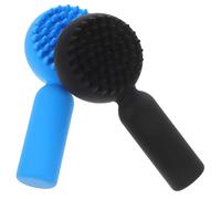 FRCOLOR 2pièces Brosse Nettoyante Manuelle Silicone Pour Visage De Exfoliation Douce Et Nettoyage Outil De Soin Bleu Et Noir