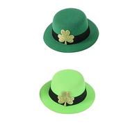 FRCOLOR 2pièces Chapeau De Lutin Forme De Trèfle Pince à Cheveux Pour Saint-patrick Coiffe Décorative