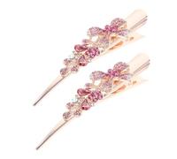 FRCOLOR 2pièces Clips De Cheveux Avec Nœud Barrette Alligator Antidérapante Et Accessoires De Coiffure Élégants Et