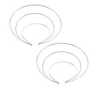 FRCOLOR 2pièces Couronnes Halo Dorées à Trois Couches Bandeaux De Déesse Métal Pour Femmes Accessoires De Coiffure Pour Mariage Et Halloween