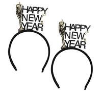 FRCOLOR 2pièces Élastiques à Paillettes Pour Nouvel An Lot De Bandeaux Décoratifs Accessoires Pour Cheveux De Fête Serre-têtes Créatifs Pour Saint-sylvestre