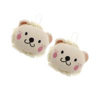 FRCOLOR 2pièces Éponge Exfoliante Pour Bain Motif Lion Doux Pour Peau Accessoire Douche Éponge Bain Exfoliant Corps