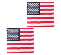 FRCOLOR 2pièces Foulard Pour Homme Petit Bandana Carré Pour Femme Tour De Cou Foulard Patriotique Usage Sportif Et Voyage