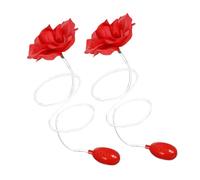 FRCOLOR 2pièces Lot de Roses Rouges Qui Giclent Jouets Farces Et Attrapes pour Garçon Fille Et Adultes Design Réaliste Et Plastique pour Poisson Avril Et Autres Occasions Spéciales