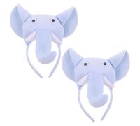 FRCOLOR 2pièces Lot de Serre-tête Éléphant Peluche avec Oreilles Animaux pour Accessoires de Cheveux Fête Anniversaire Cosplay Carnaval