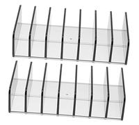 FRCOLOR 2pièces Organisateur Transparent Pour Fards à Paupières Porte-palettes De Maquillage Avec Compartiments Pour Ranger Palettes De Maquillage Coiffeuse