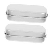 FRCOLOR 2pièces Palette Aquarelle Métallique Avec Couvercle Pour Voyage Boîte Vide Étain Pour Artistes Et Stockage De à