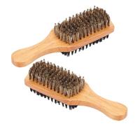FRCOLOR 2pièces Peigne à Barbe Et Brosse Poils De Sanglier Outil De Coiffage Pour Hommes Soin Pour Barbe Épaisse Et Lissage