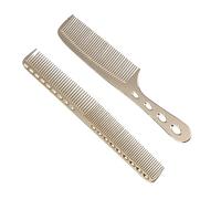 FRCOLOR 2pièces Peignes Acier Inoxydable Accessoires De Coiffure Antistatiques Pour Hommes Et Femmes Et Doré Pour Coiffage Et Confortable