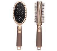 FRCOLOR 2pièces Peignes Plats Multifonctions pour Lisser Cheveux et Soin Capillaire Lot de Brossettes à Cheveux avec Massage Ergonomique