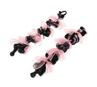 FRCOLOR 2pièces Perruque de Princesse pour Fille avec Nœuds Extensions de Queue de Cheval Tressée Synthétique pour Déguisements Fêtes et Jeux