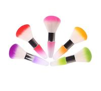 FRCOLOR 2pièces Pinceau Poussiere Ongle Depoussierant pour Vernis à Ongles Nettoyant pour Poudre pour Usage Domestique et Salon Couleur Aléatoire