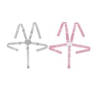 FRCOLOR 2pièces Sangle de Sécurité pour Chaise Haute Garçon Fille Harnais à Cinq Points Réglable Lot pour Repas et Voyages Protection Antichute