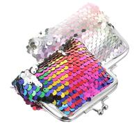 FRCOLOR 2Pièces Sequins pour Compact Et Portable Fermeture à Verrouillage à Main Design