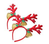 FRCOLOR 2pièces Serre-tête De Renne Pour Femmes Avec Oreilles De Cerf Bandeau De Noël Et Accessoires De Déguisement