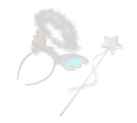 FRCOLOR 2pièces -tête Ange Et Baguette De Fée Pour Cosplay Ange Déguisement Halloween Accessoires De Fête Pour Garçon Fille