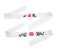 FRCOLOR 2pièces Tête De Costume De Karaté Bandeau Bushido -tête Pour Hommes Costume De Bandeau Ninja Couvre-chefs Pour Sushi De Karaté Bandana Hachimaki