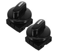 FRCOLOR 2set Sélecteur de Vitesse Rotatif avec Bouton Abs 4 Positions 3 Vitesses pour Ventilateur et Four Remplacement Interrupteur Noir