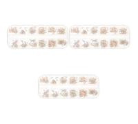 FRCOLOR 3 Boîtes Ornements de l'alphabet du joyaux du visage ornements d'ongles bricolage Gel decoration ongle décoration ongles nail art décoration bricolage Décor d'art d'ongle