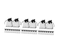 FRCOLOR 3 Ensembles De Rangement Faire La Fête Remercier Cordons Échantillon Mariage Tissu Sacs Pochette Sacs- Petite Taille Organza Black 10 Pièces * 3