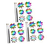 FRCOLOR 3 Ensembles Modèle d'armure française gel ongle gel nail finger paint coupe-gel ligne française modèles de manucure française modèles d'ongles outils d'art d'ongle Acier inoxydable