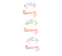 FRCOLOR 3 Ensembles peigne à cheveux en cristal accessoires anniversaire de 40e anniversaire pour les femmes topicreme fronde ceinture décorative de fête peigne à cheveux couronne