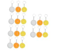 FRCOLOR 3 Ensembles Porte-clés De Fruits Simulés Mignon Mince Adultes Fournitures Clés pour Le Magasin Fournitures Artisanales Porte-clés Tranche d'orange Beaux Clés Résine 6 Pièces * 3
