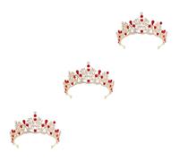 FRCOLOR 3 Pcs Couronne De Strass Anniversaire Cheveux Décor Cristal Cheveux Décor Bandeau Chic Femme Coiffure Mariée Bandeau Chic Coiffure Vintage Cheveux Accessoires Mariée