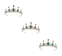 FRCOLOR 3 Pièces accessoire de cheveux couronne casque en strass couronne de princesse wedding decorations couronne fleur accessoires de cheveux de mariage décor d'époque Coiffe élégante