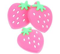 FRCOLOR 3 Pièces Amortisseur de Tennis en Silicone Rose, Léger et Facile à Installer, Réduit Efficacement Vibrations pour Raquette de Tennis Lors du Jeu