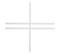 FRCOLOR 3 Pièces Baguette de Verre Solide 20cm Extrémités Arrondies et Lisses pour Laboratoire, Agitateur en Verre Transparent Prévenant le Chauffage Inégal