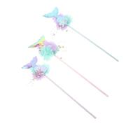 FRCOLOR 3 pièces Baguettes Thème avec Queue Pailletée pour Accessoires de Spectacle pour Fêtes Anniversaire Jeux de Rôle et Décorations Festives