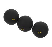 FRCOLOR 3 Pièces Balles de Squash Double Point Jaune 38 à 40mm Haute | Caoutchouc Noir, Entraînement et Match, pour Débutants et Athlètes, Vitesse Lente, Usage