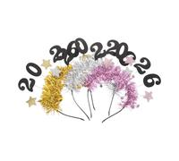 FRCOLOR 3 Pièces Bandeaux Nouvel An avec Étoiles Accessoires Cheveux Festifs pour Fêtes de Fin Année -tête Flexible pour Âges Décorations Brillantes pour Célébrations