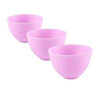 FRCOLOR 3 Pièces bol de masque tache de lèvre petit bol à mélanger de salon trousse se maquiller kit manucure de mélange de masque de boue de beauté Gel de silice Violet,mauve