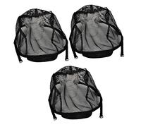 FRCOLOR 3 Pièces bonnet de filet de filet de fabrication de chignon bandeau wig cap casquette casquettes de créatives chapeau de de salon Engrener Black