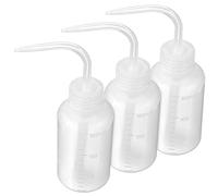 FRCOLOR 3 Pièces Bouteille De Lavage En Plastique Robinet Flacon Souple De Laboratoire Pot De Fleurs Avec Support Bouteilles Vides Pour Liquide Boulon Brûleur Pulvérisateur Pe Transparent