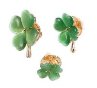 FRCOLOR 3 Pièces Broche Femme Trèfle Épingles Nourrice Invisibles pour Col Châle Chemise Robe Décoration Vêtements